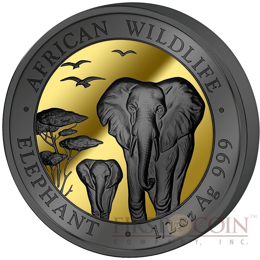 Somalia AFRICAN WILDLIFE ELEPHANT series GOLDEN ENIGMA EDITION 375